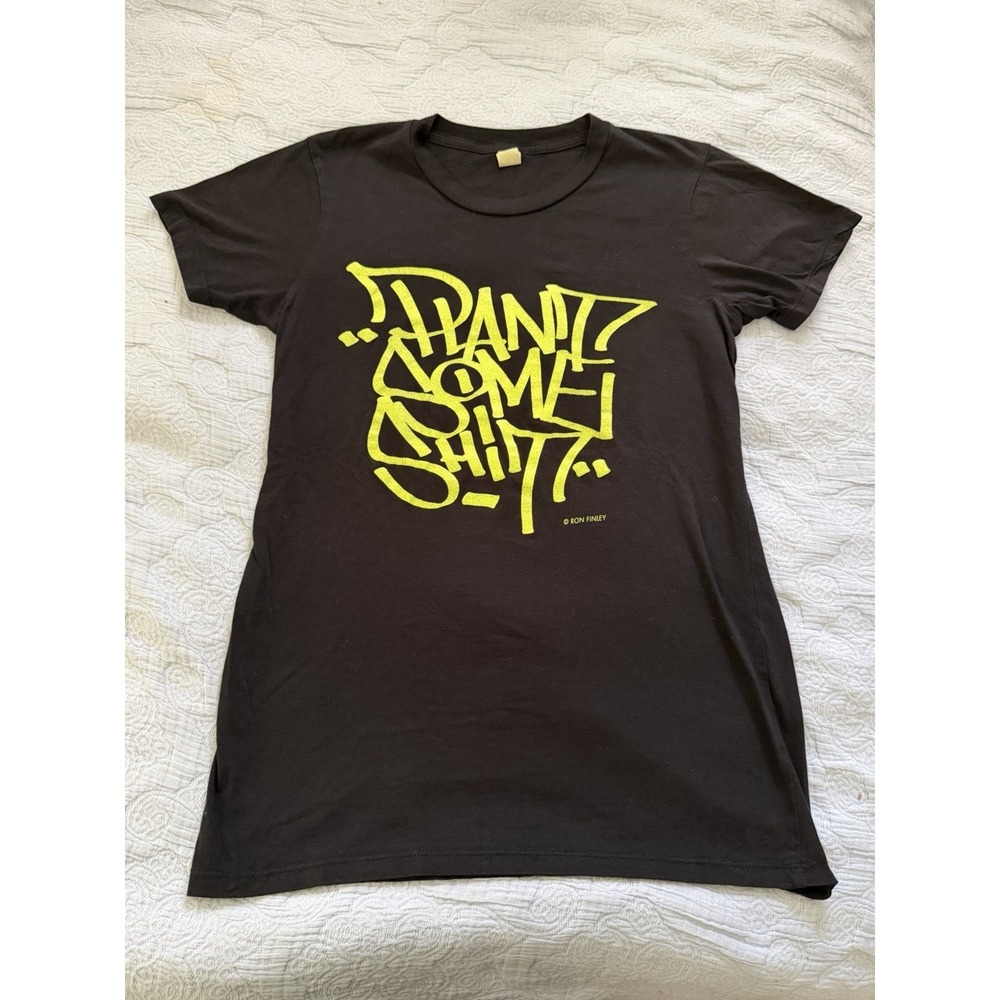 Ron Finley Plant Some Sh**  Vintage Graffiti Tee Size Medium Womens Babydoll Y2K